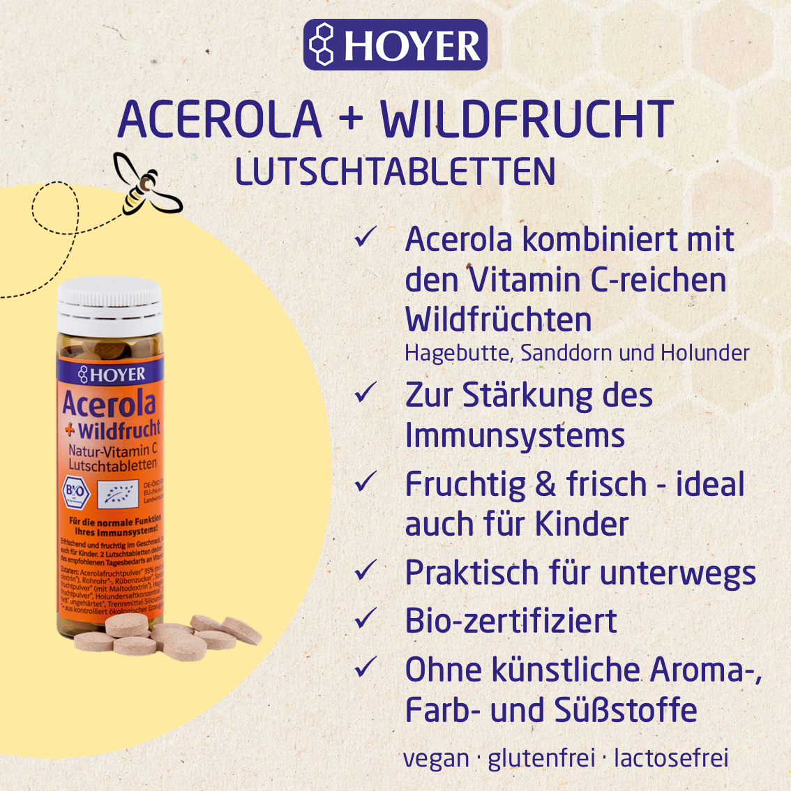 Acerola + Wildfrucht Lutschtabletten