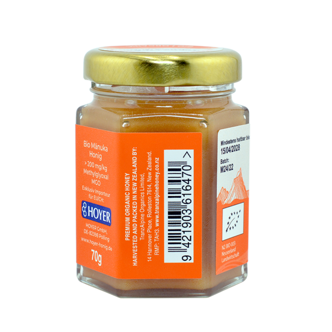 Organic Manuka Honey MGO 200+ TranzAlpine