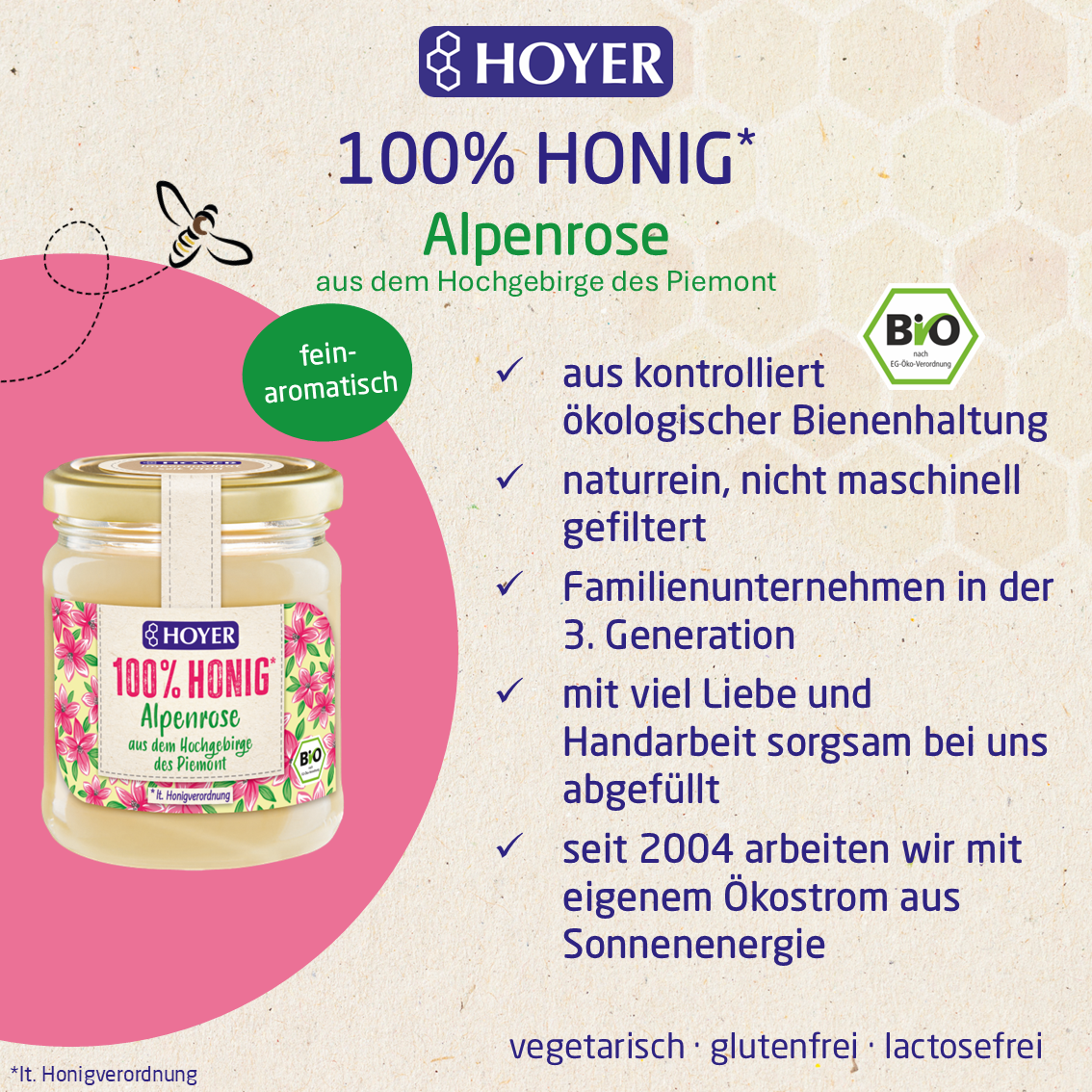 Alpine rose honey