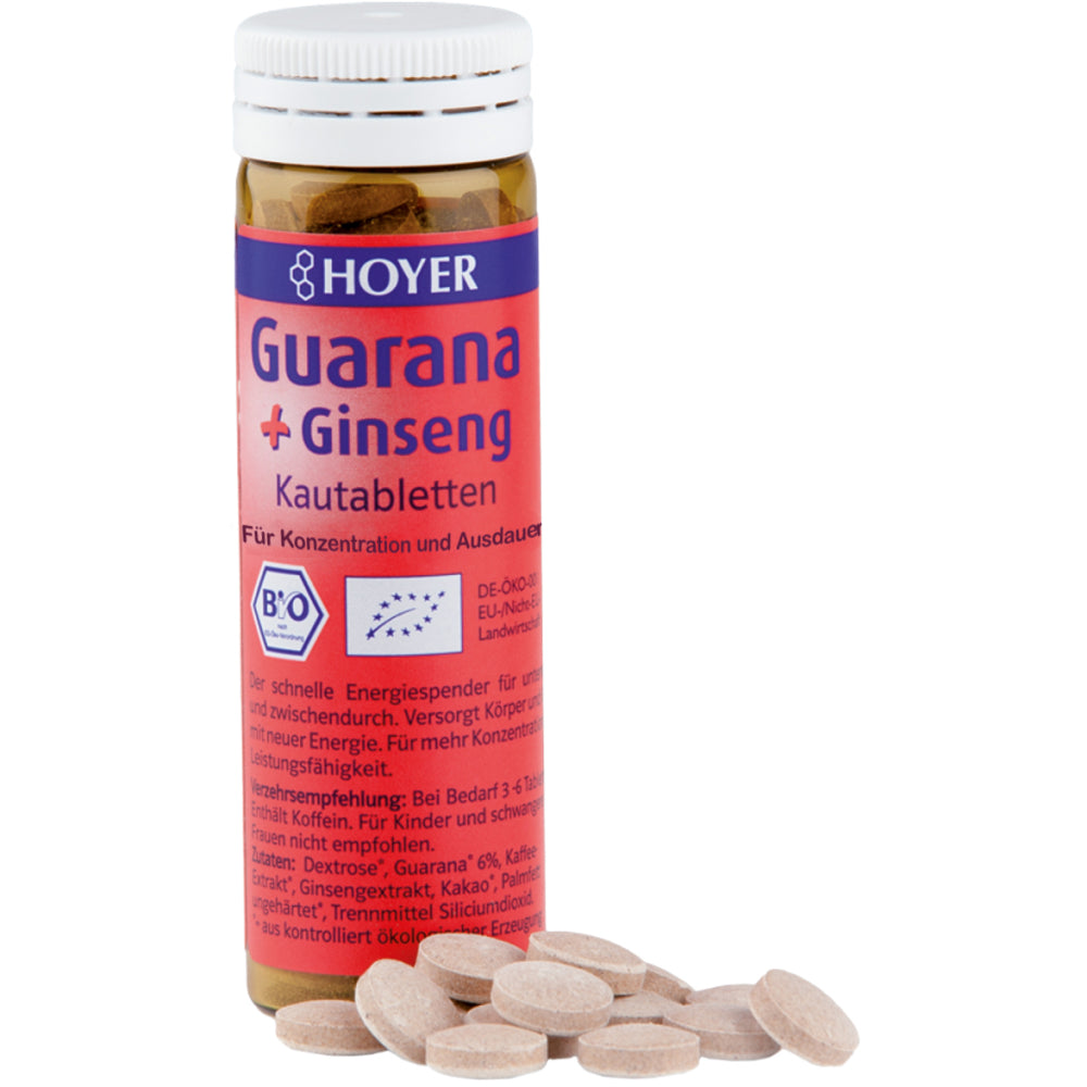 Guarana + Ginseng-Kautabletten