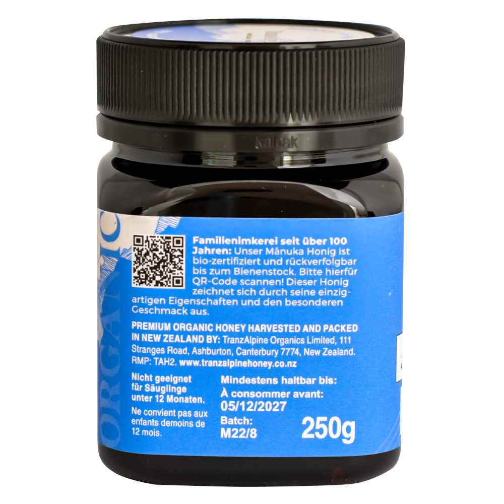 Bio Manuka Honig MGO 100+ TranzAlpine