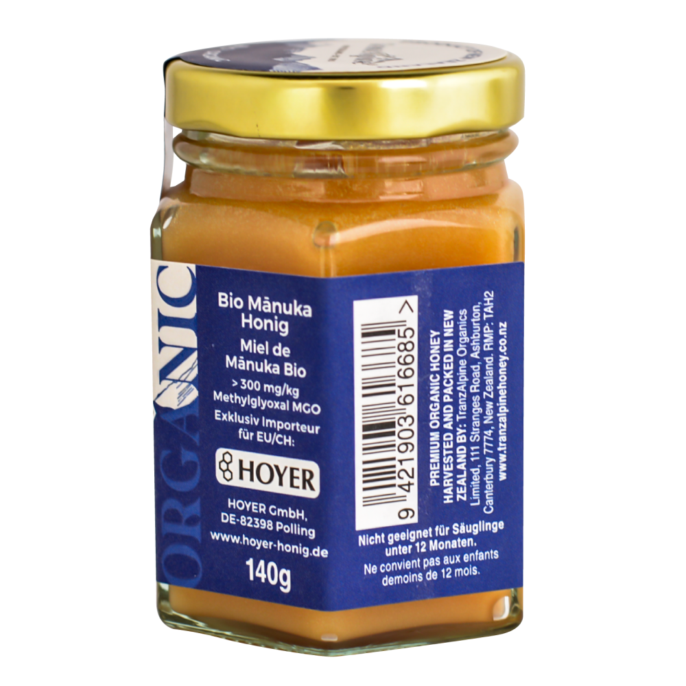 TranzAlpine Organic Manuka Honey MGO 300+