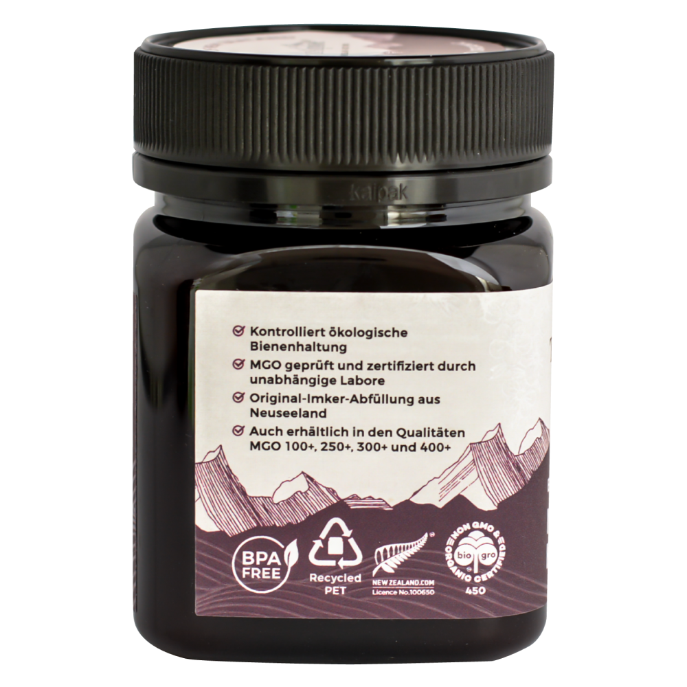TranzAlpine Organic Manuka Honey MGO 550+