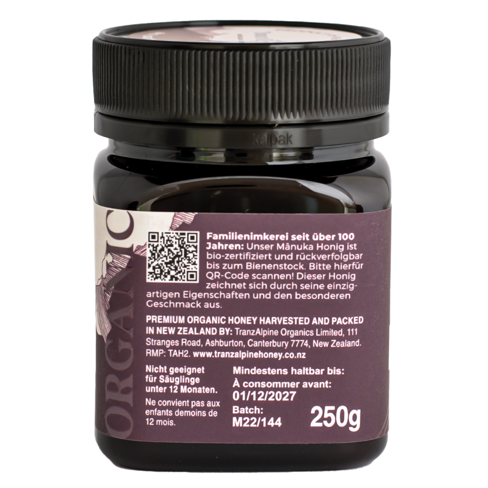 Bio Manuka Honig MGO 550+ TranzAlpine