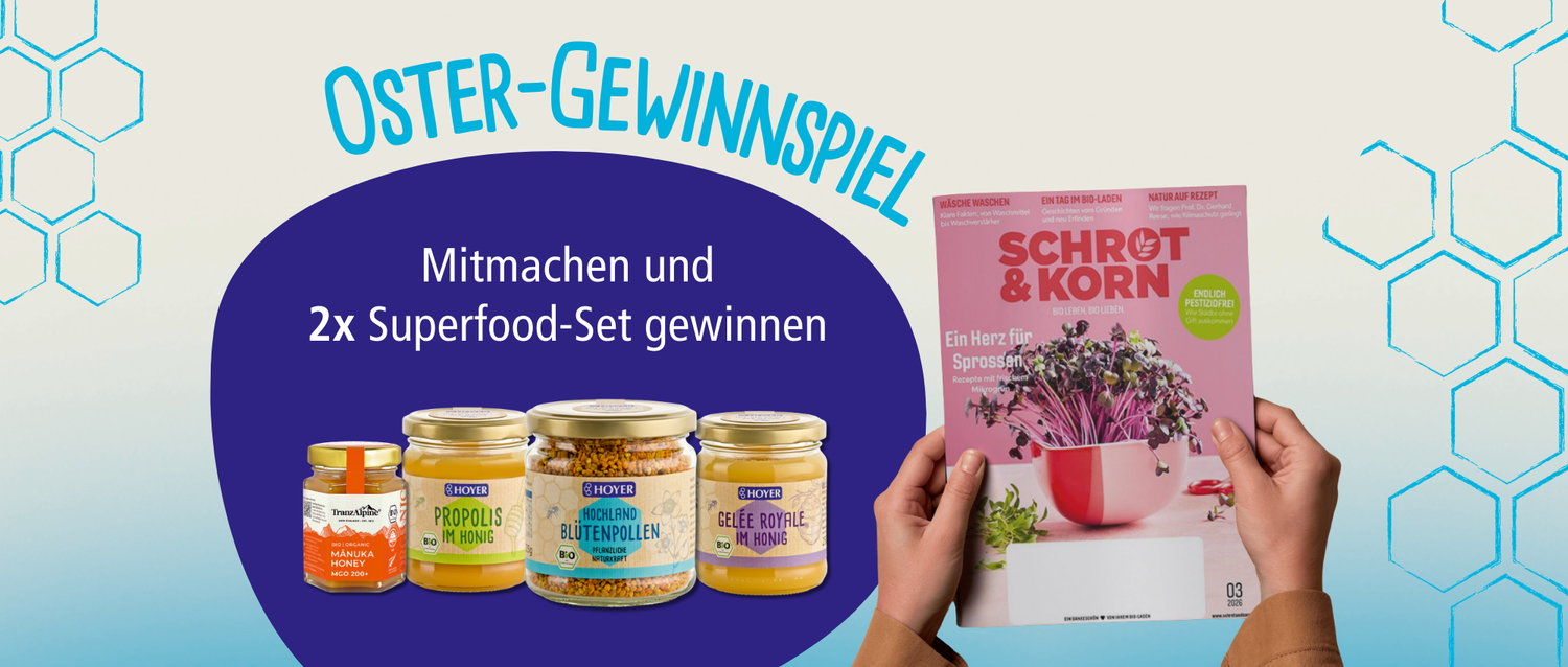 Schrot&Korn Oster-Gewinnspiel - gewinne ein Superfood-Set