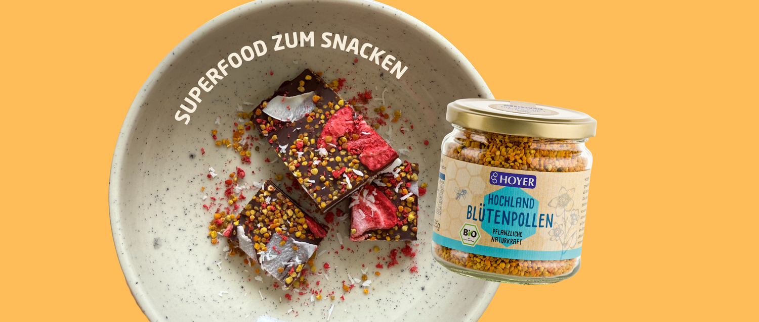 Blütenpollen Schoko-Riegel: Das leckerste Superfood-Rezept