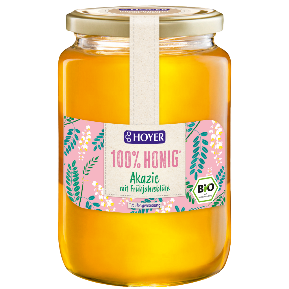 Acacia honey with spring bloom