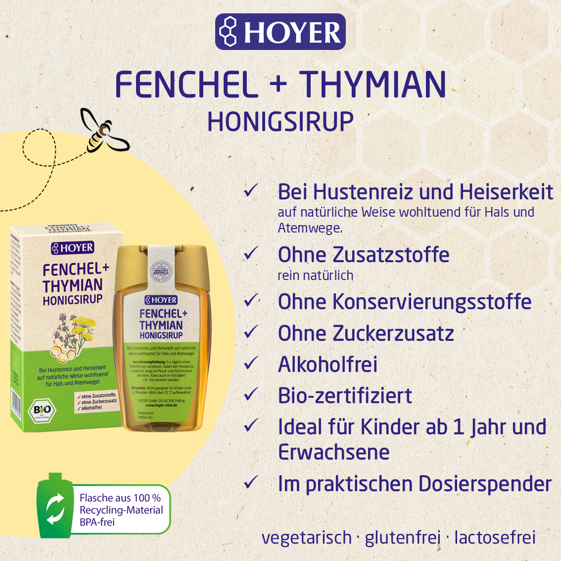 Fenchel + Thymian Honigsirup