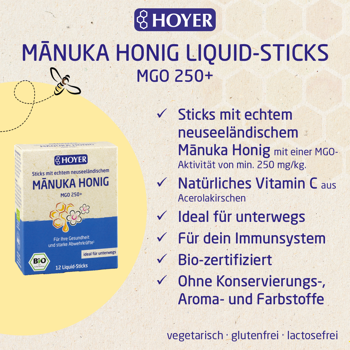 Manuka Honig  Liquid-Sticks MGO 250+