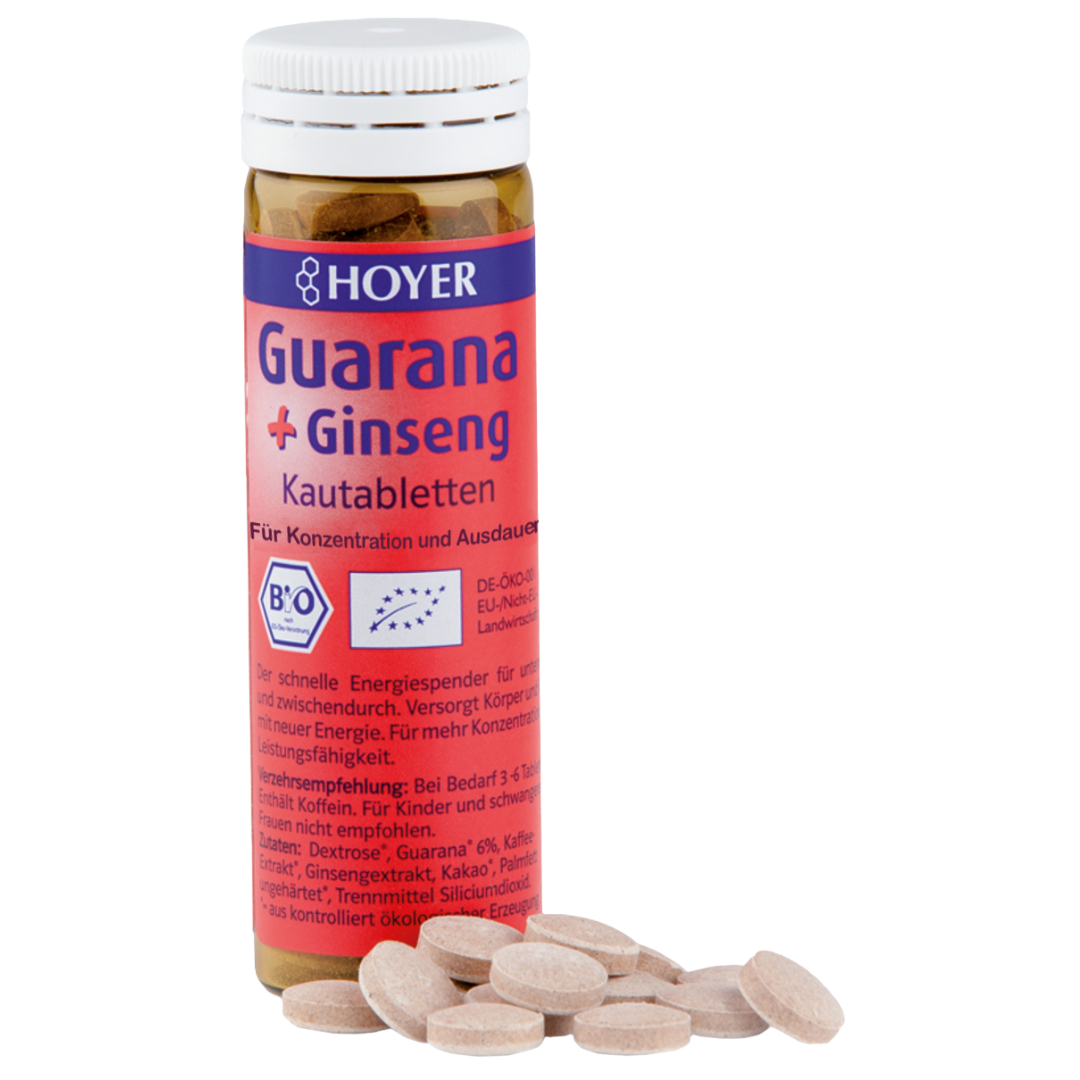 Guarana + Ginseng Kautabletten
