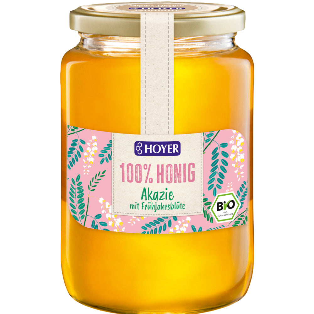 Acacia honey with spring bloom