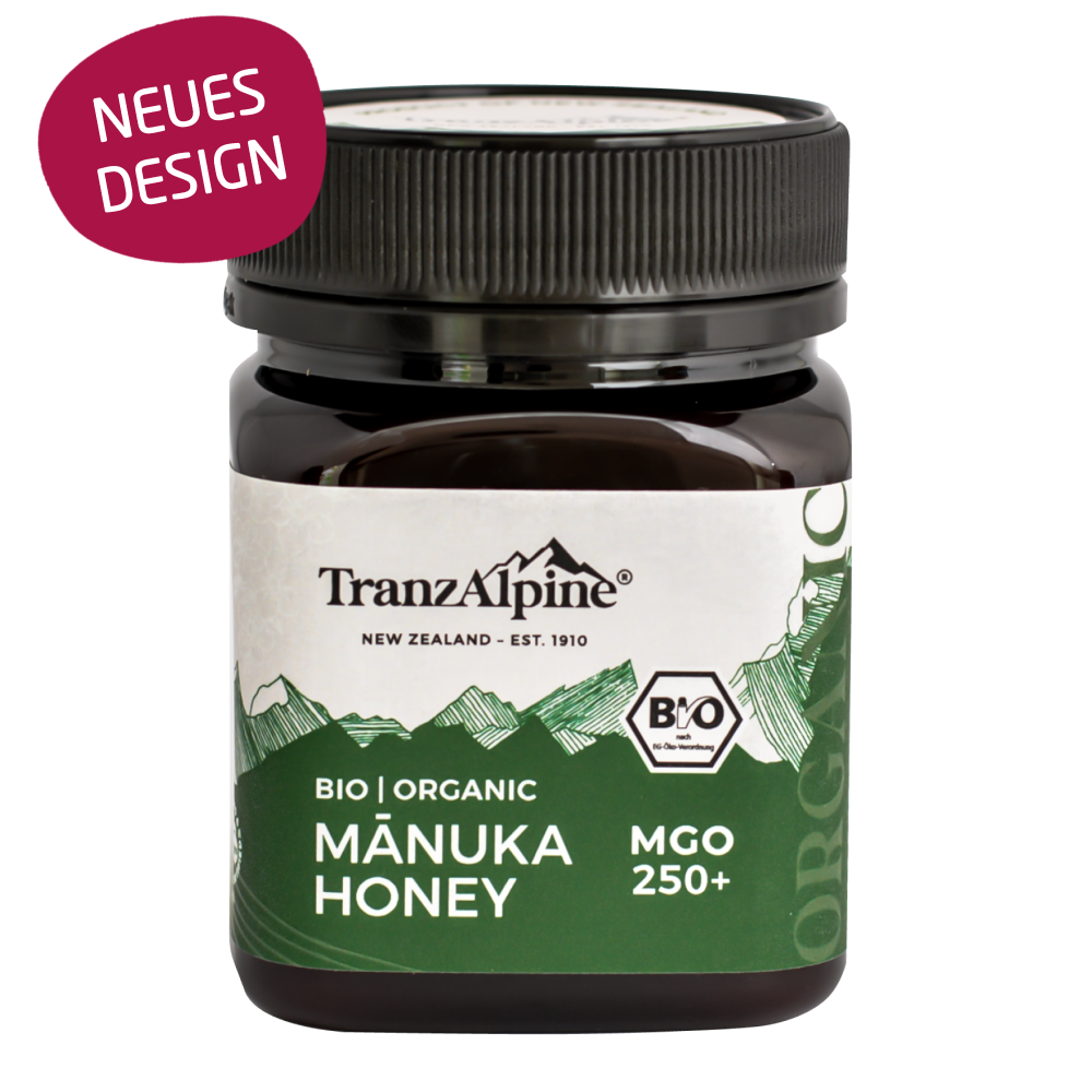 TranzAlpine Organic Manuka Honey MGO 250+