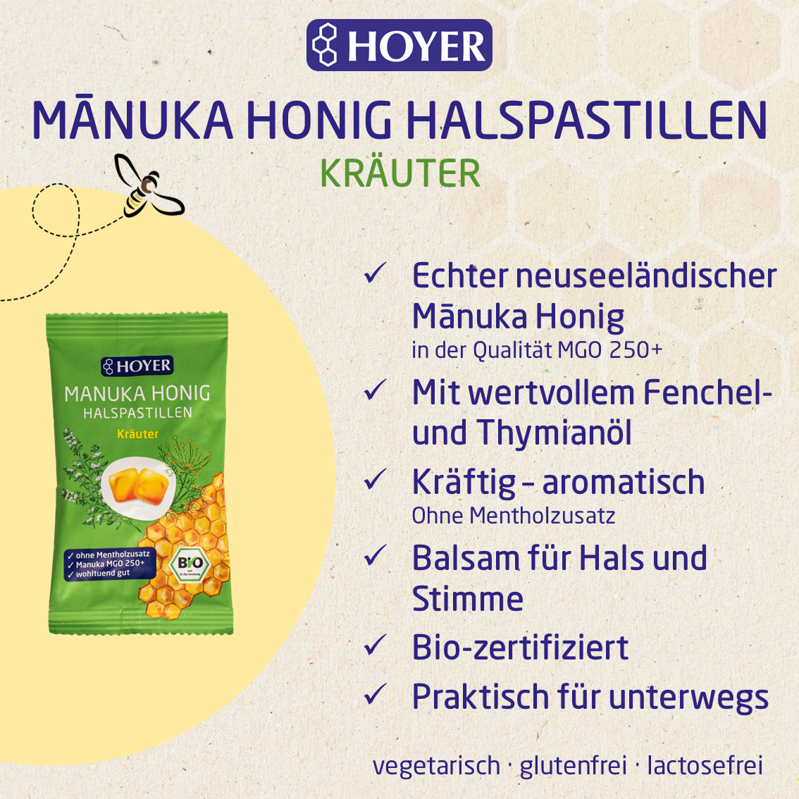 Manuka Honey Throat Pastilles Herbs
