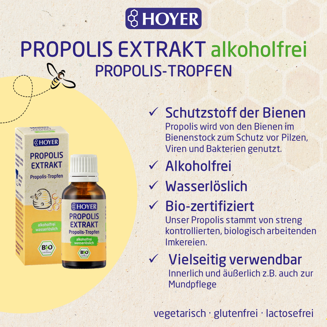 Bio Propolis Extrakt alkoholfrei – hoyer-honig.de