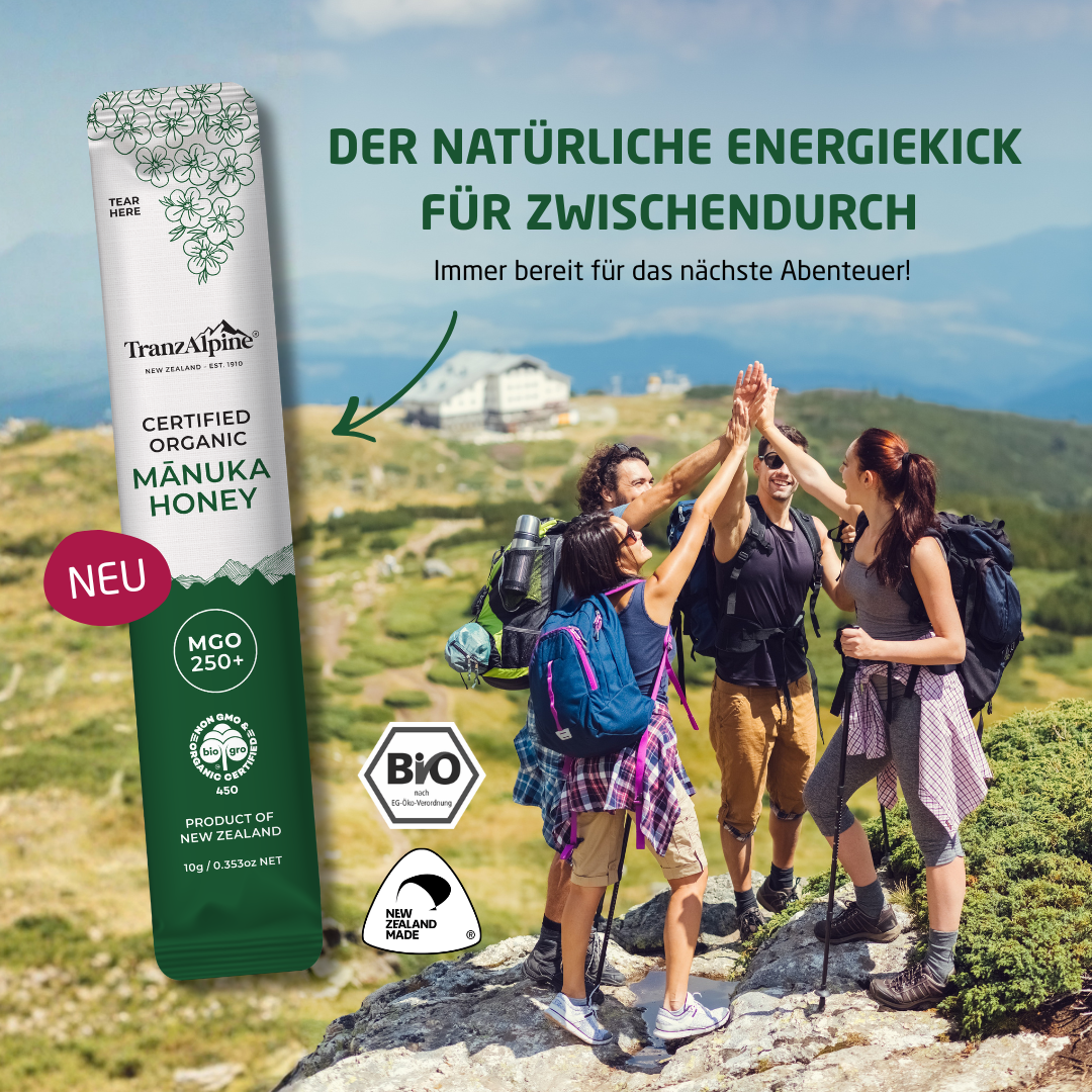 Organic Manuka Honey Sachets MGO 250+ TranzAlpine