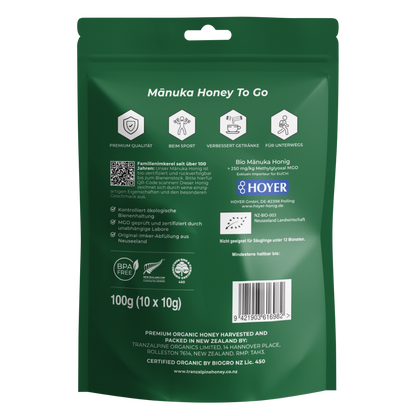 Bio Manuka Honig Sachets MGO 250+ TranzAlpine
