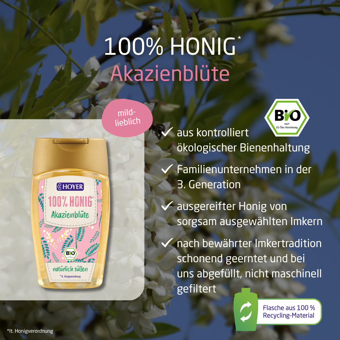 Acacia honey squeeze bottle